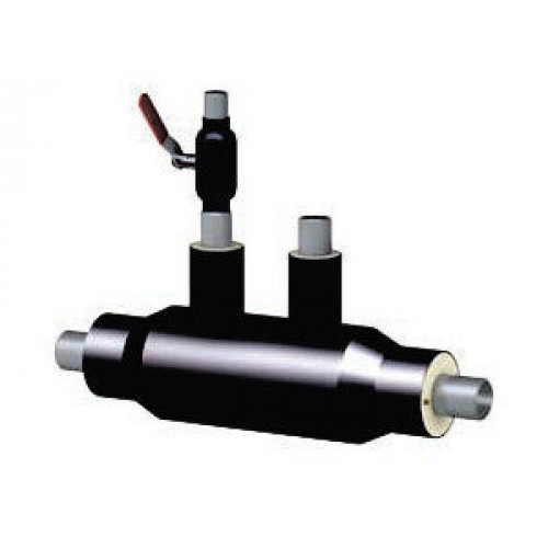 Кран шаровой с воздушником ППУ ОЦ тип 1 Ст10 BROEN Ballomax 32х32х4,5х2100 мм ГОСТ 10704-91