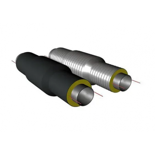 Сильфонный компенсатор двухсекционный ППУ ПЭ тип 1 1,6 МПа Ст20 AISI 321 32х4х50 мм ГОСТ 8732-78