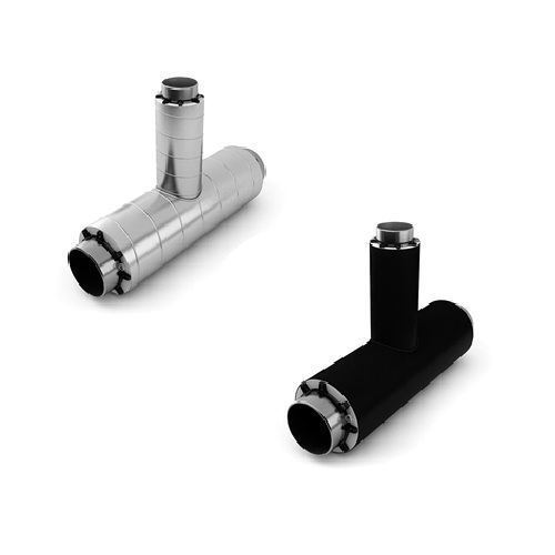 Тройник стальной с шаровым краном воздушника ППУ ПЭ с МЗИ тип 1 Ст20 32х3х25х25х541х1160 мм ГОСТ 8732-78