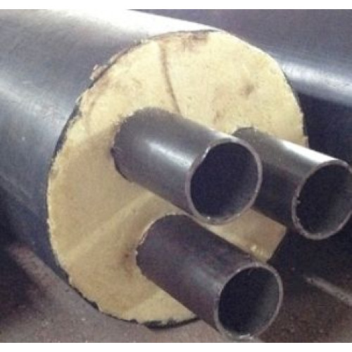 Труба в ППУ изоляции Твин в полиэтиленовой оболочке Ст10 76х3,5х250х3,9х39 мм ГОСТ 10704-91